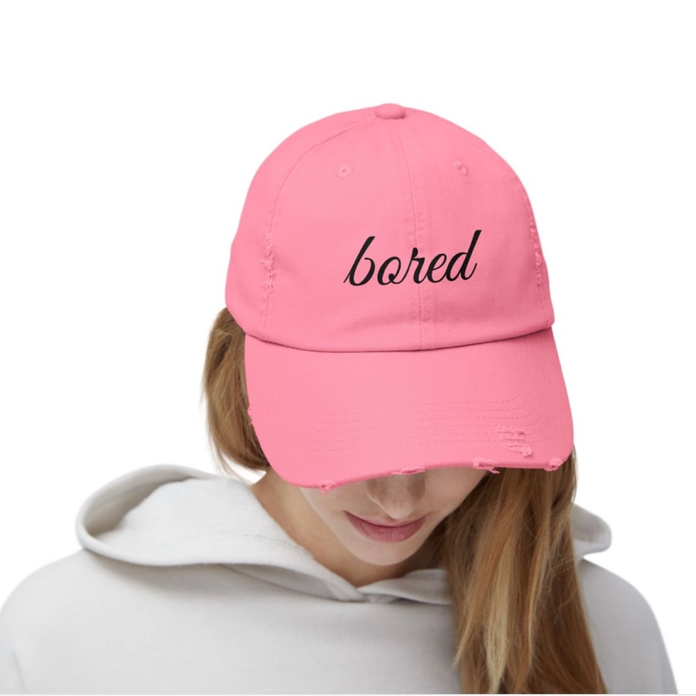 NEW Pink Distressed Hat